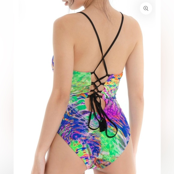 NWT Wet Swimwear Isla De Ibiza Elsa One-Piece Swimsuit
NEON-MULTI - Picture 3 of 16